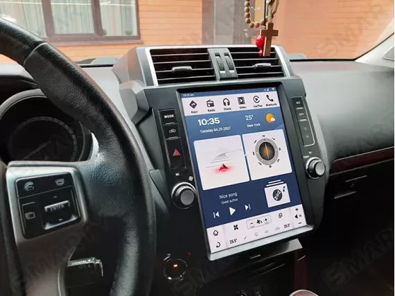 Магнитола для Toyota LC Prado 150  Тесла - Snapdragon Андроид CarPlay