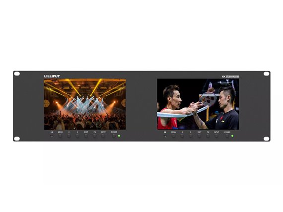 Lilliput RM-7029S - Dual 7 inch 3RU rackmount monitor with 3G-SDI /HDMI 2.0