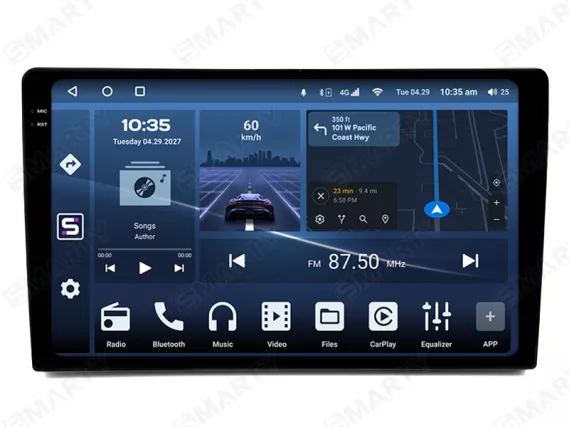 Магнитола для 9-дюймов universal (2 DIN mount) Андроид CarPlay