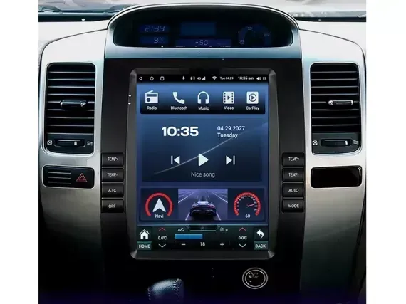 Магнитола для Toyota Land Cruiser Prado 120 Тесла Андроид CarPlay