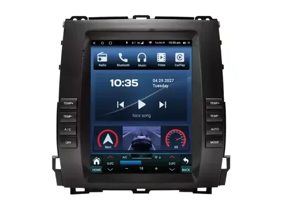 Магнитола для Toyota Land Cruiser Prado 120 Тесла Андроид CarPlay