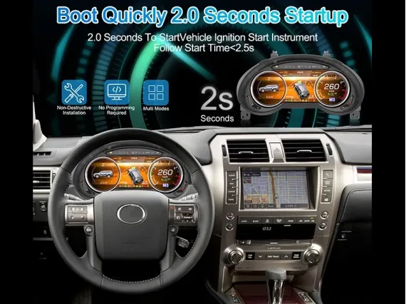 Lexus GX 400/460 (2010-2020) Цифровая приборная панель | Plug & Play