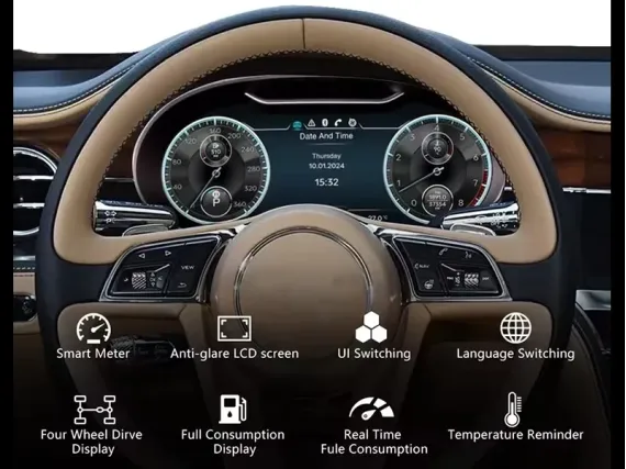 Bentley Flying Continental Цифровая приборная панель | Plug & Play