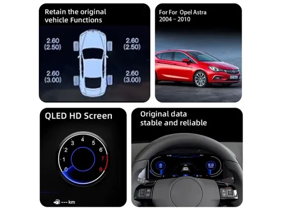 Цифрова панель приладів Opel Astra H (2004-2014) | Plug & Play
