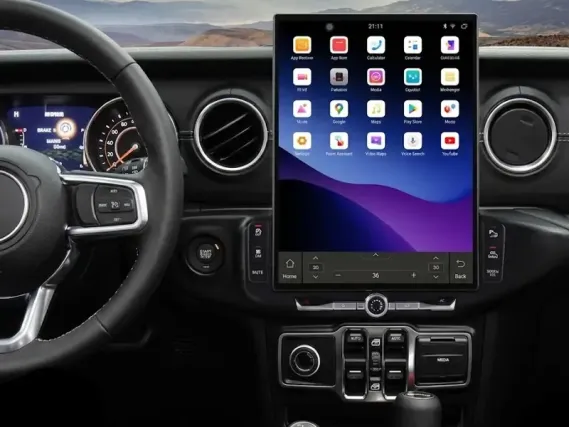 Магнитола для Jeep Wrangler (2018-2023) Тесла Андроид CarPlay