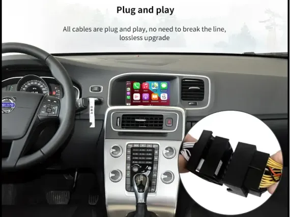 Беспроводной CarPlay и Android Auto для штатного экрана Volvo S60 2014