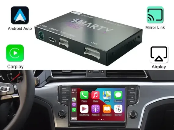 Бездротовий CarPlay та Android Auto для штатного екрана VW Touareg