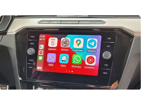 Бездротовий CarPlay та Android Auto для штатного екрана VW Terramont