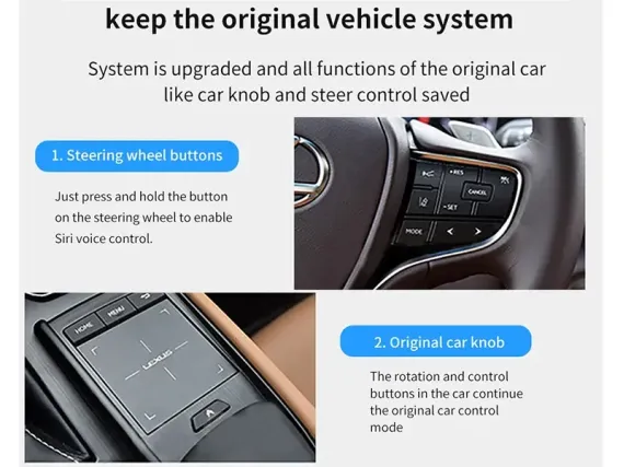 Бездротовий CarPlay та Android Auto для штатного екрана Lexus IS 2013+