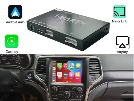 Бездротовий CarPlay та Android Auto для штатного екрана Jeep