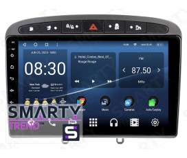 Штатная магнитола Peugeot 308 (2007 – 2015) (Gray/Black frame) – Android – SMARTY Trend - Ultra-Premium