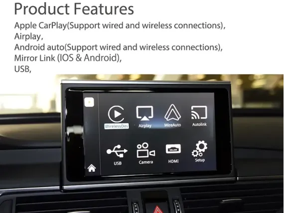Беспроводной CarPlay и Android Auto для штатного экрана Audi A6/S6