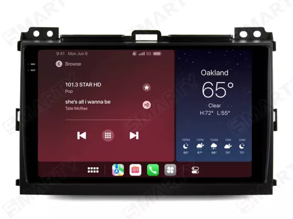 Магнітола для Toyota Land Cruiser Prado 120 LOW (2002-2009) Андроїд CarPlay