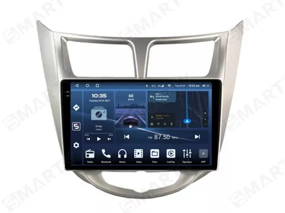 Магнитола для Hyundai Accent/Solaris/Verna/i25 (2010-2017) Андроид CarPlay
