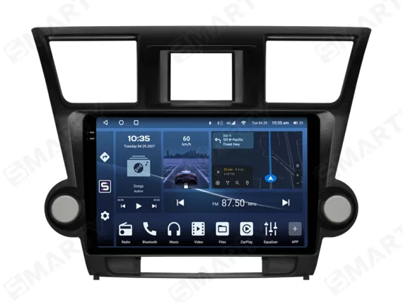 Магнитола для Toyota Highlander XU40 (2007-2013) Андроид CarPlay