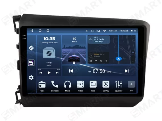 Магнітола для Honda Civic 9 Gen (2012-2015) Андроїд CarPlay