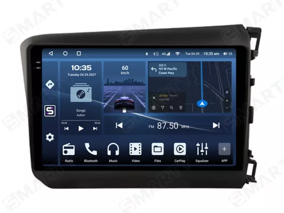 Магнітола для Honda Civic 9 Gen (2012-2015) Андроїд CarPlay