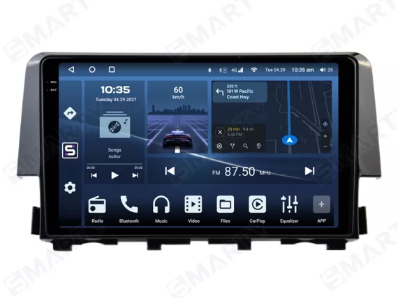 Магнітола для Honda Civic 10 Gen (2015-2021) Андроїд CarPlay