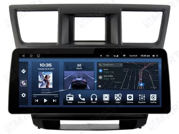 Магнитола для Toyota Highlander XU40 (2007-2013) - 12.3 Андроид CarPlay