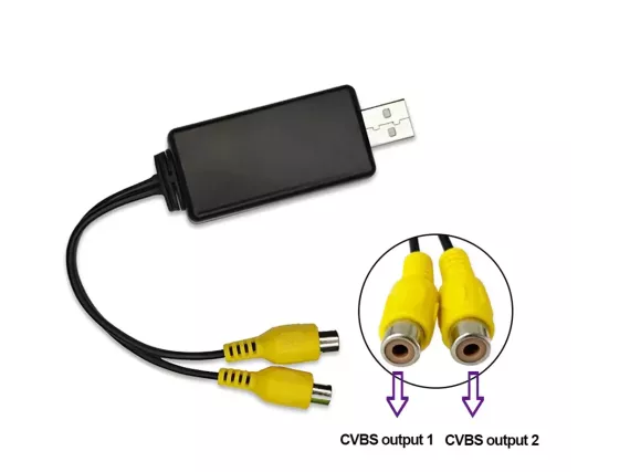 USB-CVBS перехідник на інтерфейсний кабель RCA