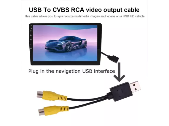 USB-CVBS переходник на интерфейсный кабель RCA