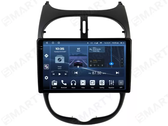 Магнитола для Peugeot 206 (1998-2009) Андроид CarPlay
