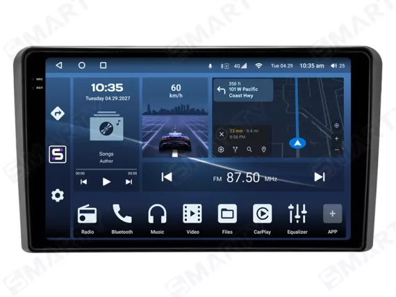 Магнітола для Audi A3 8P (2003-2013) Андроїд CarPlay