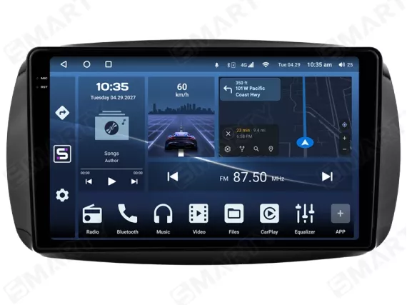 Магнітола для Smart для Fortwo C453/A453 (2014-2021) Андроїд CarPlay