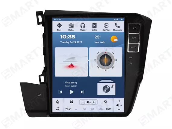 Магнітола для Honda Civic (2012-2015) Тесла - Snapdragon Андроїд CarPlay