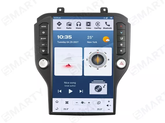 Магнитола для Ford Mustang SYNC (2015-2021) Тесла - 14.4 дюйма 2K Андроид CarPlay