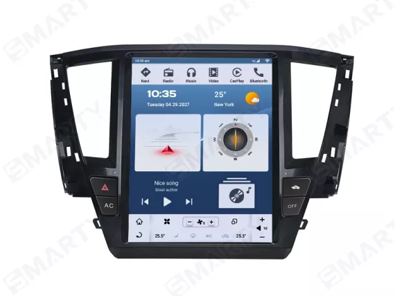 Магнитола для Mitsubishi Pajero Sport 3 Facelift (2019+) Тесла Андроид CarPlay