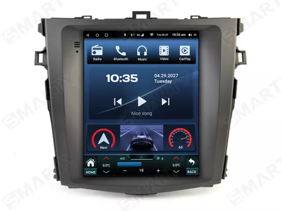 Магнитола для Toyota Corolla (2007-2013) Тесла Андроид CarPlay