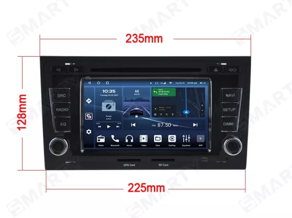 Магнітола для Audi A4 B6 (2000-2005) - 7" OEM стиль CarPlay