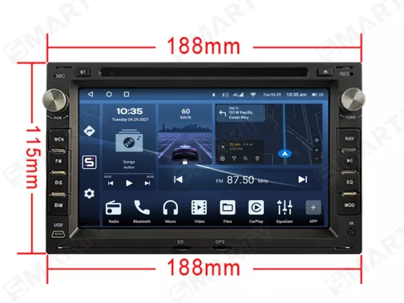 Магнітола для VW Passat B5, Golf 4, Bora, Jetta, Octavia (1999-2005) Андроїд CarPlay