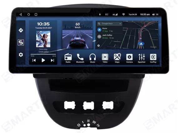 Магнітола для Citroen C1 (2005-2014) - 12.3 дюйми Андроїд CarPlay