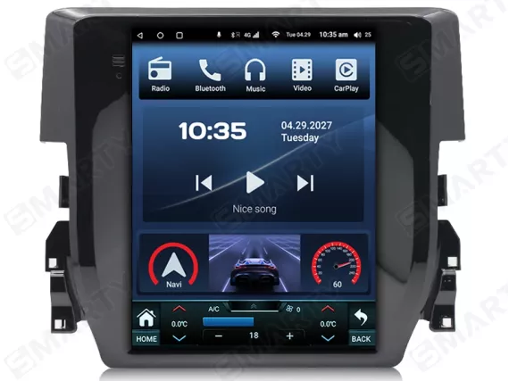 Магнитола для Honda Civic (2015-2021) Тесла Андроид CarPlay