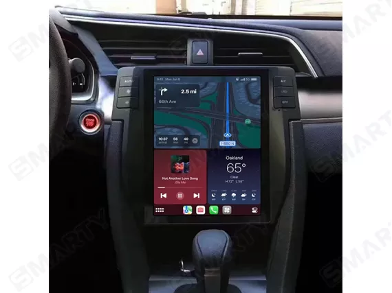 Магнитола для Honda Civic (2015-2021) Тесла - Snapdragon Андроид CarPlay