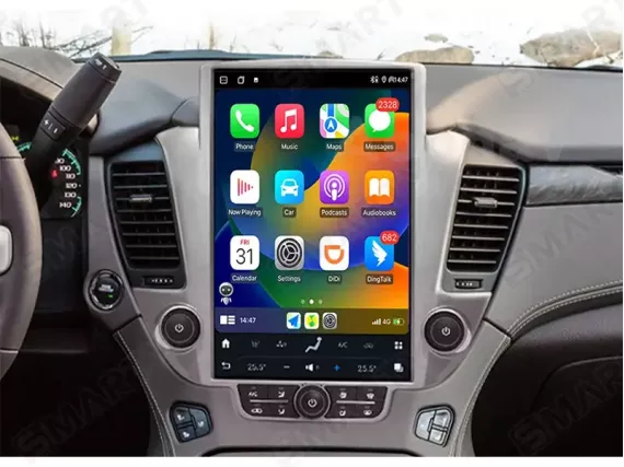 Магнитола для Chevrolet Tahoe (2015-2020) Тесла - 14.4 дюйма 2K Андроид CarPlay