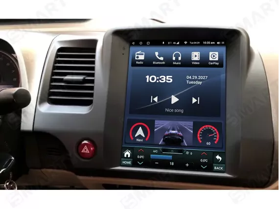 Магнитола для Honda Civic (2005-2012) Тесла Андроид CarPlay