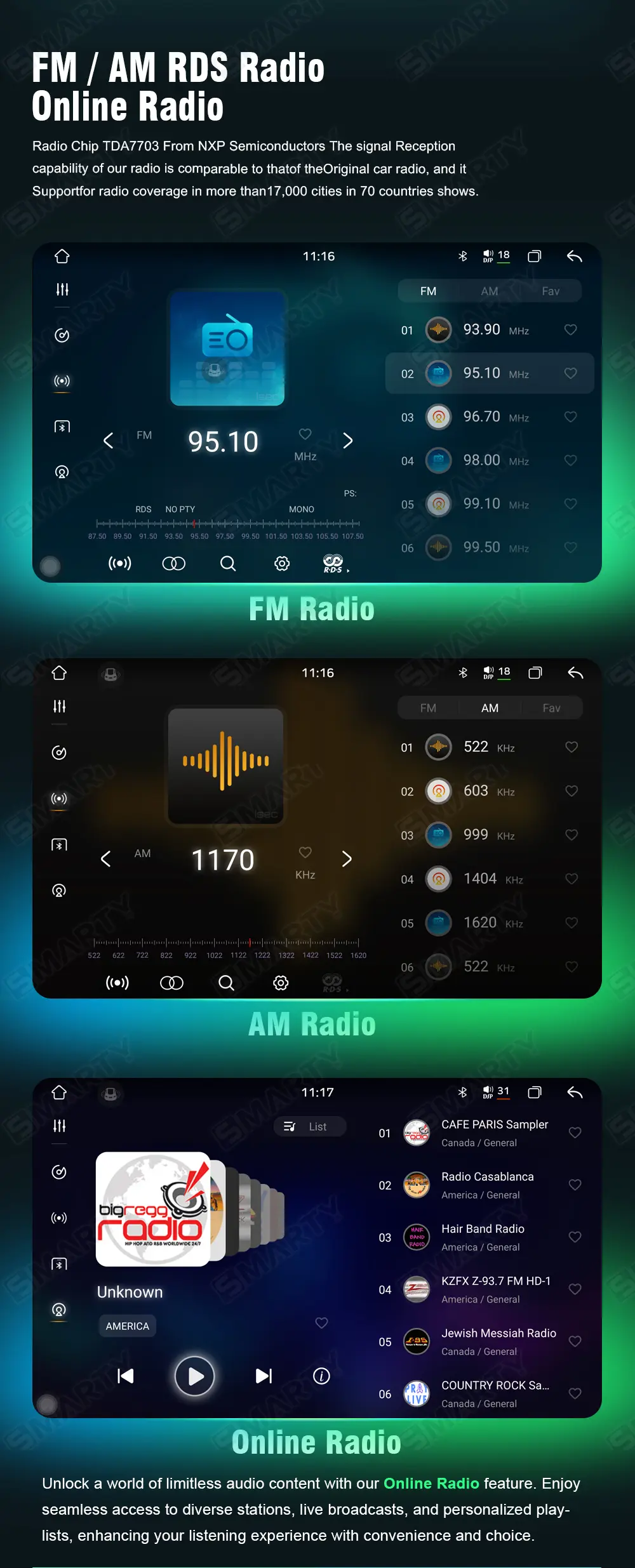 New 2024 Android head unit online radio