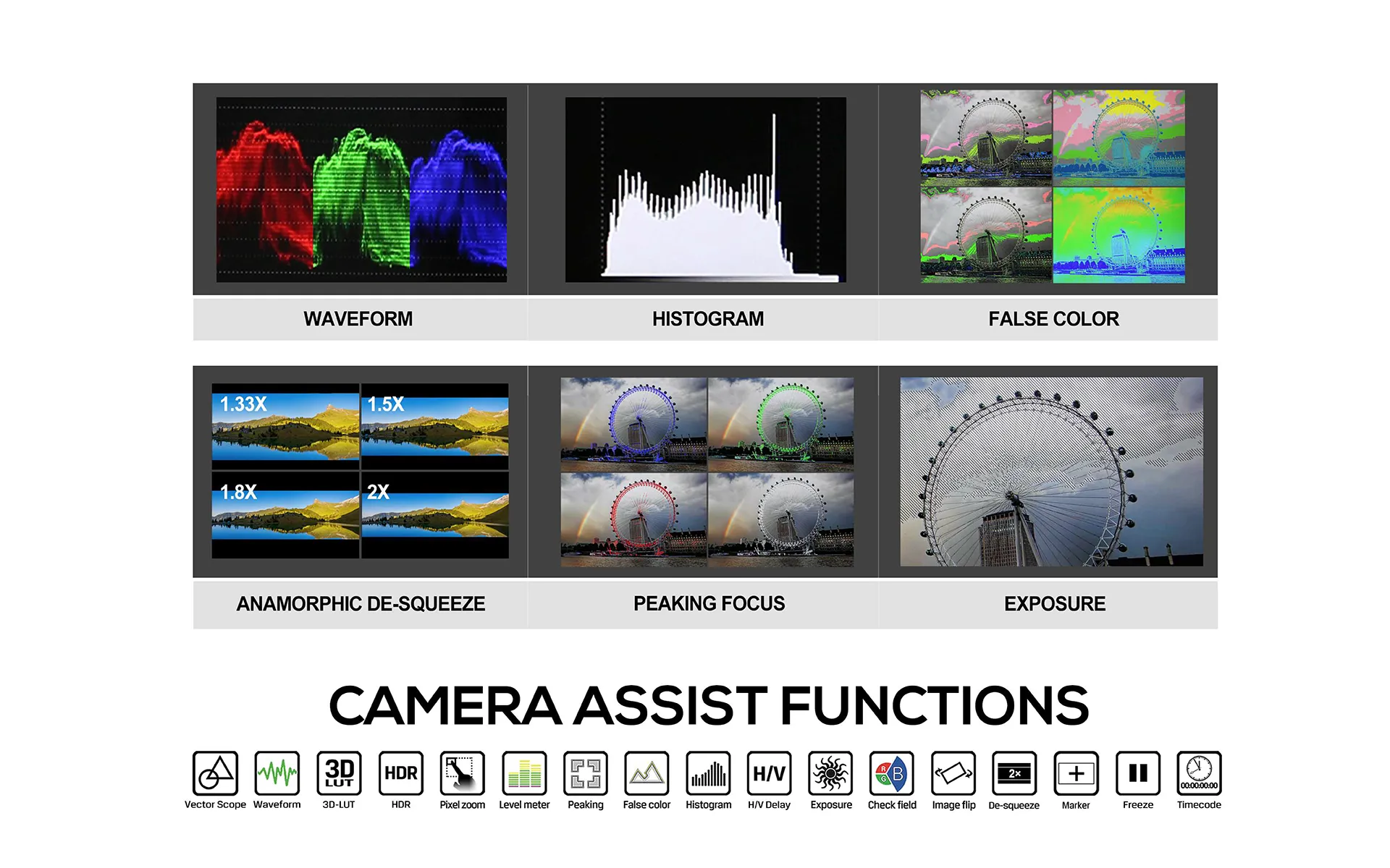 5.5 inch 2000nits 3G-SDI Touch Camera Control Monitor