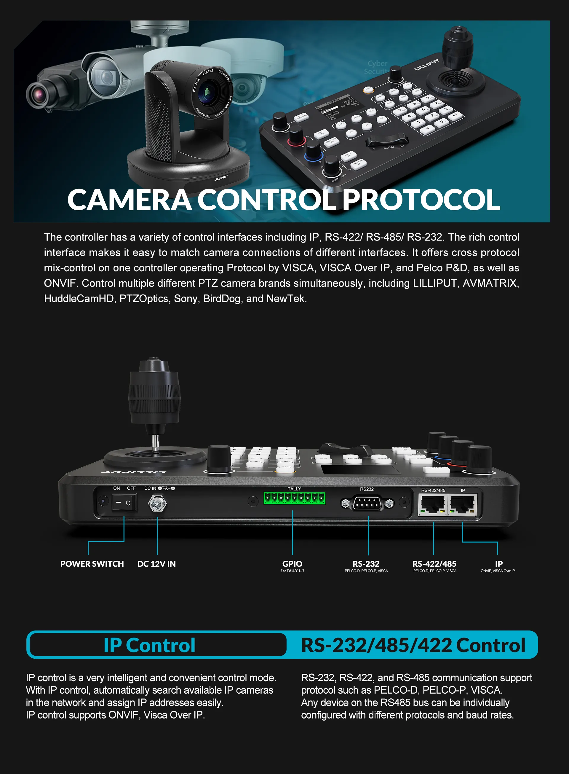 Lilliput K1 - PTZ Camera Joystick Controller