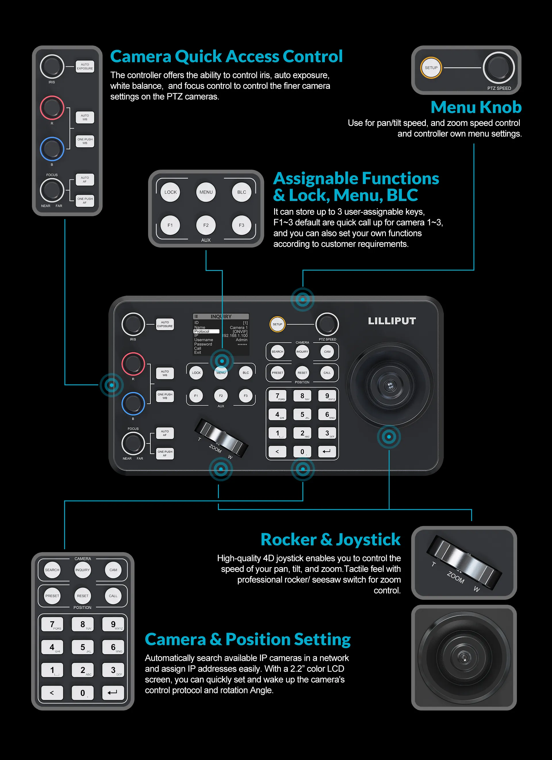 Lilliput K1 - PTZ Camera Joystick Controller