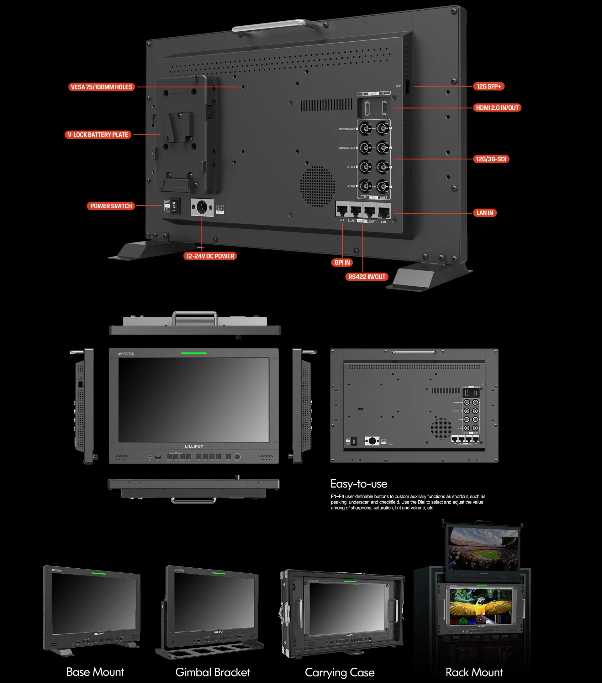 15.6 inch broadcast production studio monitor