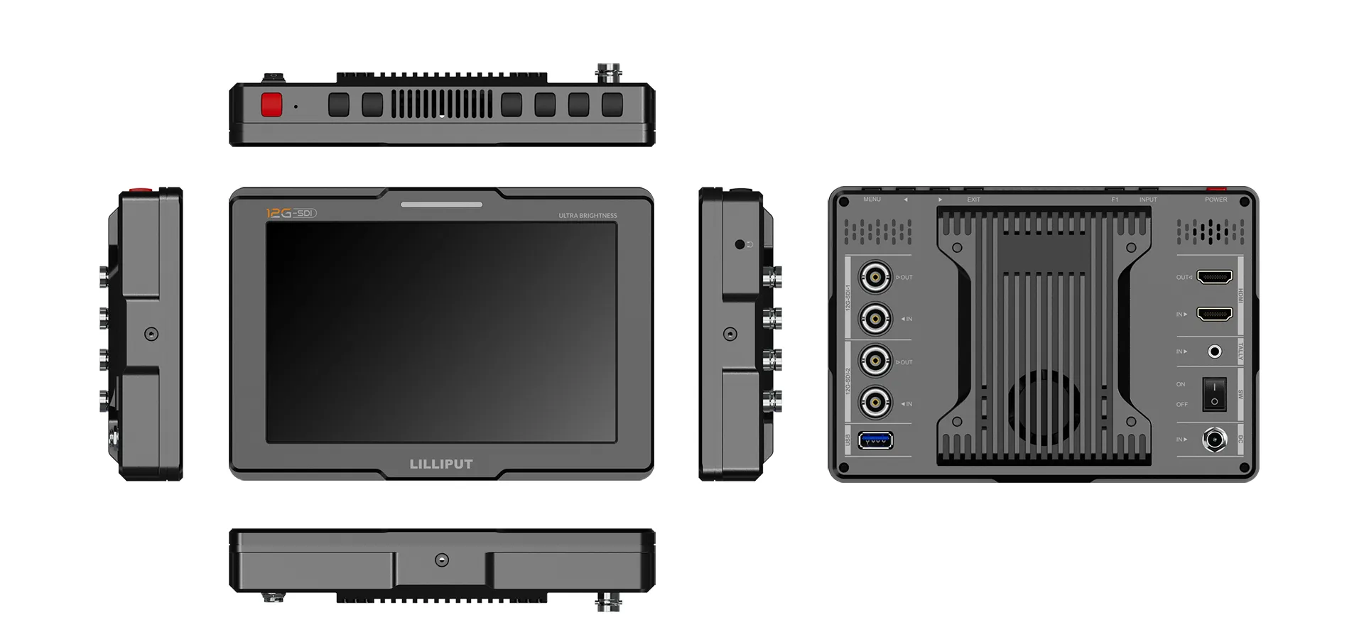 Lilliput Q7-12G - 7inch 2000nits 12G-SDI Ultra Brightness On-Camera Monitor