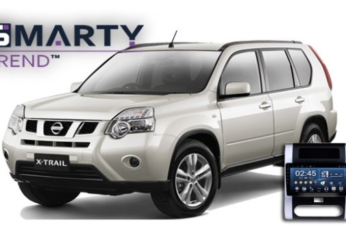 Nissan X-Trail T31 (2007-2014) с установленным головным устройством Android 10.1 дюймов