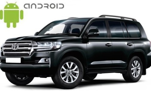 Toyota Land Cruiser 200 (2015-2021) з встановленим штатним головним пристроєм Android