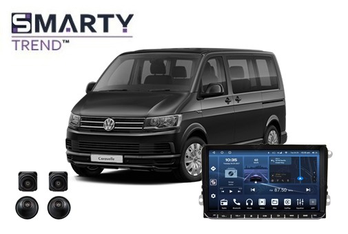 VW Caravelle (2003-2015) встановили систему огляду 360 і головний пристрій на базі Android