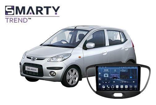 Hyundai i10 (2007-2013) з встановленим головним пристроєм на Android