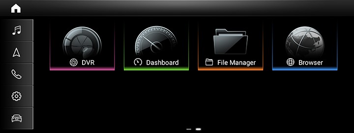 Home screen for Audi UI